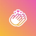 Instagram Sticker, Thank You Hour Icon, Clapping Hands