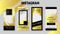 Instagram story editable vector template.