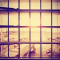 Instagram stylized picture of an airport.