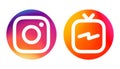 Instagram and Instagram TV IGTV icons