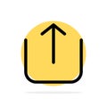 Instagram, Up, Upload Abstract Circle Background Flat color Icon