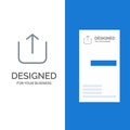 Instagram, Up, Upload Grey Logo Design and Business Card Template