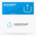 Instagram, Up, Upload SOlid Icon Website Banner and Business Logo Template