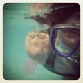 Instagram of young girl snorkelling
