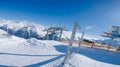 Instalations of The Slopes In Solden Austria In Full Winter Ski Season Royalty Free Stock Photo