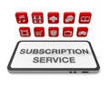 Install the application on your smartphone. Register for a subscription service. Flat-rate business model