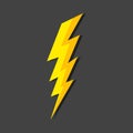 Install Lightning. Modern flat style vector illustration. Lightning bolt Lightning flash icon set. Flat style on a dark background