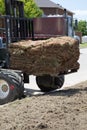 Install new lawn sod in community Royalty Free Stock Photo