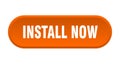 install now button. rounded sign on white background Royalty Free Stock Photo
