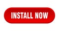 install now button. rounded sign on white background Royalty Free Stock Photo