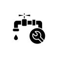 Install plumbing line icon. Handyman service.Isolated vector element.