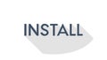 INSTALL text button icon for software setup, vector design Generative AI Royalty Free Stock Photo