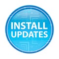 Install Updates floral blue round button