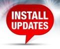 Install Updates Red Bubble Background
