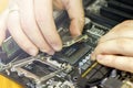 Installation of computer processor in the socket