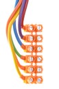 Installation electrical cables with terminal block Royalty Free Stock Photo