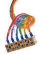 Installation electrical cables with terminal block