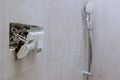 Installation of electrical switch sockets in the bathroom Royalty Free Stock Photo