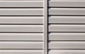 Installation on facade panels beige vinyl siding Royalty Free Stock Photo