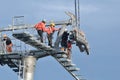 Installation of funicular to Mount Sinai in Romania