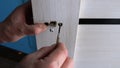 Installation Of The Handle Mechanism On A Light Door