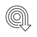 Installation icon in line design. Installation, setup, software, install, configuration, system, application on white Royalty Free Stock Photo