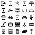 Installation icons set, simple style