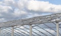 Installation of metal structure. Metal construction. Structural design engineering. Structure engineering at building