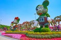 Installation of Mickey Mouse in Miracle Garden, Dubai, UAE