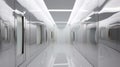 Futuristic White Corridor Design Royalty Free Stock Photo