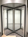 Commercial Revolving Door Installation Royalty Free Stock Photo