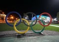 Olympic rings in sochi park