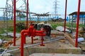 red water pipe network installation