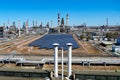 Installation of solar panels at and Oil refinery in Russia. equipment and complexes for hydrocarbon processing