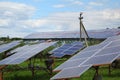 Installation of solar panels on the roof and on the ground Royalty Free Stock Photo