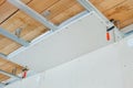 Installation of suspended ceiling Royalty Free Stock Photo