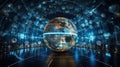 installation technology globe background Royalty Free Stock Photo