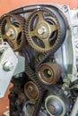 Installed timing belt Royalty Free Stock Photo