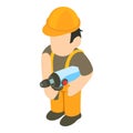 Installer icon, isometric style Royalty Free Stock Photo