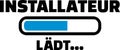 Installer loading bar german Royalty Free Stock Photo