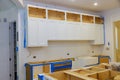 Installing and assembling modern kitchen cabinets