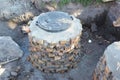 Installing brick septic tank with plastic manhole