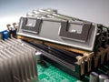 installing RAM modules in the computer motherboard, replacing and repairing computer components, increasing the amount of random a