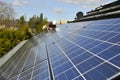 Installing Solar Panel Wiring 2 Royalty Free Stock Photo