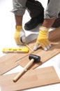 Installing wooden floor