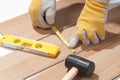 Installing wooden floor