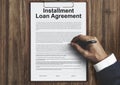 Installment Loan Agreement Credit Finance Debt Concept Royalty Free Stock Photo