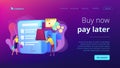 Deferment of payment concept landing page