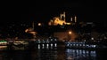 Instanbul night city view, Turkey Royalty Free Stock Photo