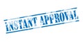 Instant approval blue stamp